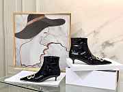Balenciaga Black BB Patent Leather Ankle Boots - 5