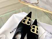 Balenciaga Black BB Velvet Leather Ankle Boots - 6