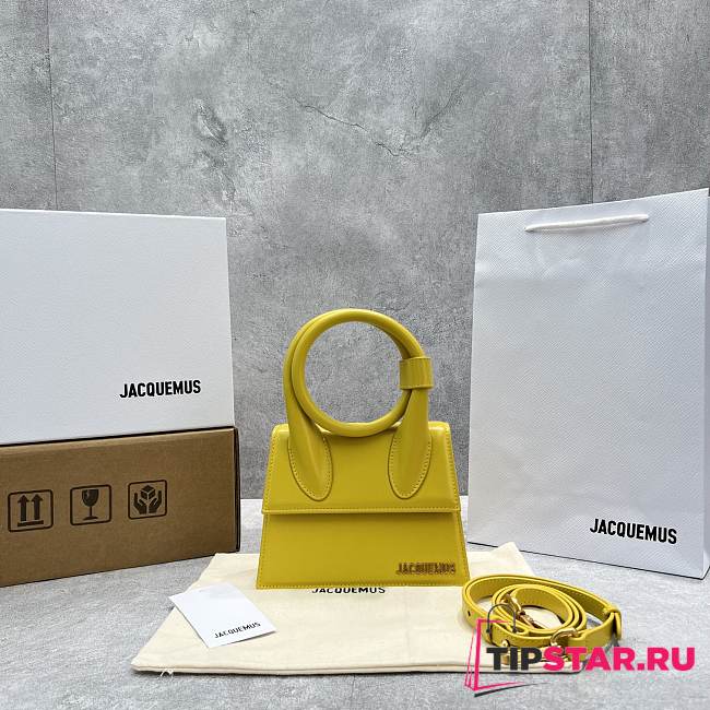 Jacquemus Le Chiquito Noeud Yellow Size 18x15.5x8 cm - 1