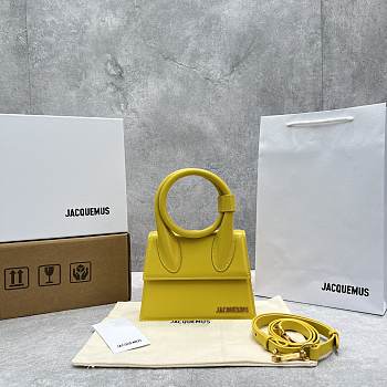 Jacquemus Le Chiquito Noeud Yellow Size 18x15.5x8 cm