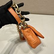 Prada System Nappa Patchwork Shoulder Bag Orange  Size 21 x 15 x 6.5 cm - 6