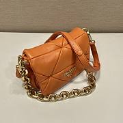 Prada System Nappa Patchwork Shoulder Bag Orange  Size 21 x 15 x 6.5 cm - 5