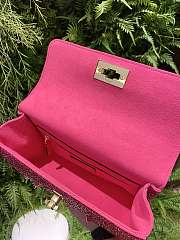 Valentino Garavani - Crystal Embellished Roman Stud Shoulder Bag In Pink 24 x 16 x 8 cm - 4