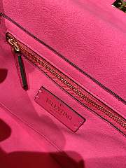 Valentino Garavani - Crystal Embellished Roman Stud Shoulder Bag In Pink 24 x 16 x 8 cm - 3