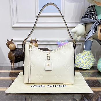  Louis Vuitton CarryAll PM Monogram Empreinte Cream 68123192 Size 30 x 24 x 12 cm