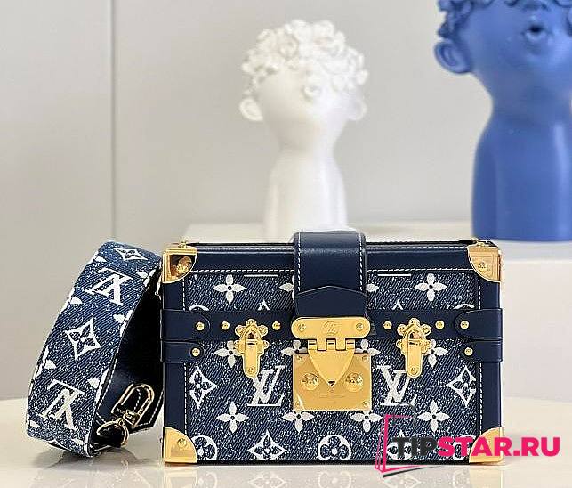 Louis Vuitton Petite Malle Denim Bag Blue - M59717 - 20x12.5x5cm - 1