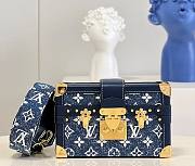 Louis Vuitton Petite Malle Denim Bag Blue - M59717 - 20x12.5x5cm - 1