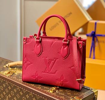 Louis Vuitton Onthego BB Handbag In Red M45653 Size 25 x 19 x 11.5 cm