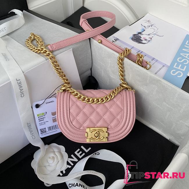 Chanel Mini Boy Messenger Bag Pink Light AS3315 size 15x9.5x4.5 cm - 1
