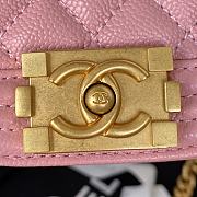 Chanel Mini Boy Messenger Bag Pink Light AS3315 size 15x9.5x4.5 cm - 6