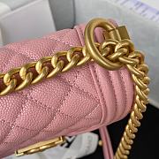 Chanel Mini Boy Messenger Bag Pink Light AS3315 size 15x9.5x4.5 cm - 5