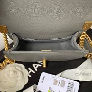Chanel Mini Boy Messenger Bag Gray AS3315 size 15x9.5x4.5 cm - 6