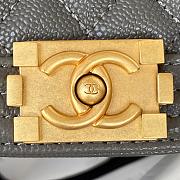 Chanel Mini Boy Messenger Bag Gray AS3315 size 15x9.5x4.5 cm - 3