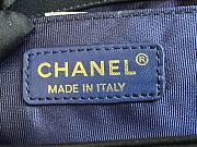 Chanel Medium Boy Chevrom Blue 67086 Size 25cm  - 5