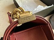 Chanel Medium Boy Chevrom Red 67086 Size 25cm - 6