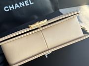Chanel Medium Boy Chevrom Beige 67086 Size 25cm - 6