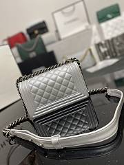 Chanel Boy Bag Silver Hardware Bag 67085 Size 20cm - 3