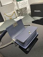 Chanel Boy Bag Silver Hardware Blue Bag 67085 Size 20cm - 6