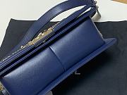Chanel Boy Bag Latest Bag Navy Blue 67086 Size 25cm - 2