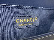 Chanel Boy Bag Latest Bag Navy Blue 67086 Size 25cm - 4