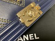 Chanel Boy Bag Latest Bag Navy Blue 67086 Size 25cm - 6