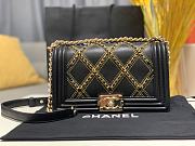 Chanel Boy Bag Latest Bag Navy Black 67086 Size 25cm - 1