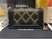 Chanel Boy Bag Latest Bag Navy Black 67086 Size 25cm - 5