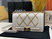 Chanel Boy Bag Latest Bag White 67086 Size 25cm - 1