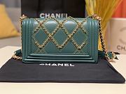 Chanel Boy Bag Latest Bag Green 67086 Size 25cm - 5