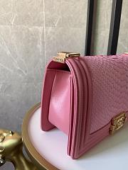 Chanel Boy Flap Bag Python Old Medium Pink 67086 Size 25×16×9cm - 4