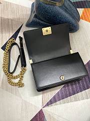 Chanel Boy Flap Bag Python Old Medium Black 67086 Size 25×16×9cm - 2
