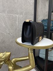 Chanel Boy Flap Bag Python Old Medium Black 67086 Size 25×16×9cm - 4