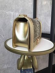 Chanel Boy Flap Bag Python Old Medium Gold 67086 Size 25×16×9cm - 5