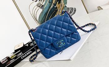 Chanel Flap Mini Blue Size 17 cm