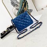 Chanel Flap Mini Blue Size 17 cm - 3