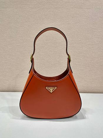 Prada Cleo Brushed Leather Shoulder Brow Bag Size 27x19x5 cm