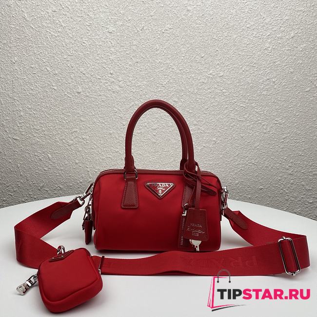 Prada Re-Edition 2005 Nylon Boston Portuton Red - 1BB846 - Size 20 x 11.5 x 11 cm - 1