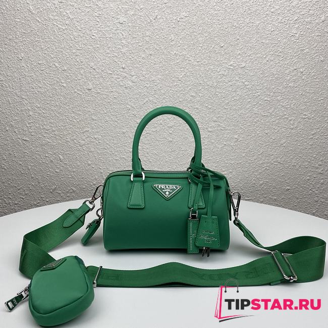 Prada Re-Edition 2005 Nylon Boston Portuton Green 1BB846 Size 20x11.5x11 - 1