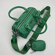 Prada Re-Edition 2005 Nylon Boston Portuton Green 1BB846 Size 20x11.5x11 - 6