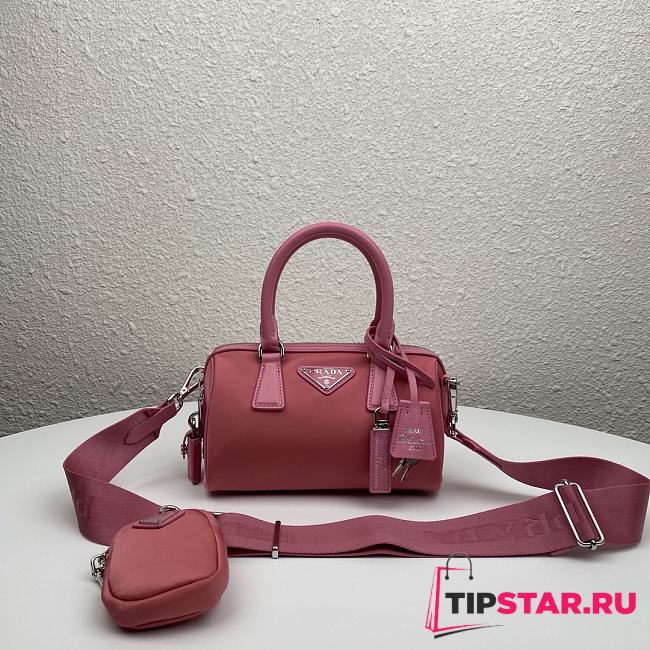 Prada Cleo Brushed Leather Shoulder Pink Bag Size 27x19x5 cm - 1