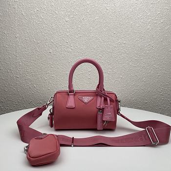 Prada Cleo Brushed Leather Shoulder Pink Bag Size 27x19x5 cm