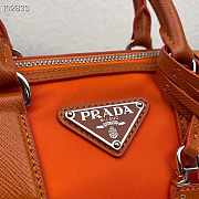 Prada Cleo Brushed Leather Shoulder Orange Bag Size 27x19x5 cm - 6