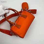 Prada Cleo Brushed Leather Shoulder Orange Bag Size 27x19x5 cm - 5