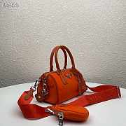 Prada Cleo Brushed Leather Shoulder Orange Bag Size 27x19x5 cm - 3