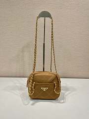 Prada Paffuto Padded Shoulder Bag Beige 1BD632 Size 19 x 14 x 6 cm - 1