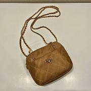 Prada Paffuto Padded Shoulder Bag Beige 1BD632 Size 19 x 14 x 6 cm - 3