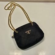 Prada Paffuto Padded Shoulder Bag Black 1BD632 Size 19 x 14 x 6 cm - 4