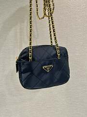 Prada Paffuto Padded Shoulder Bag Black 1BD632 Size 19 x 14 x 6 cm - 2