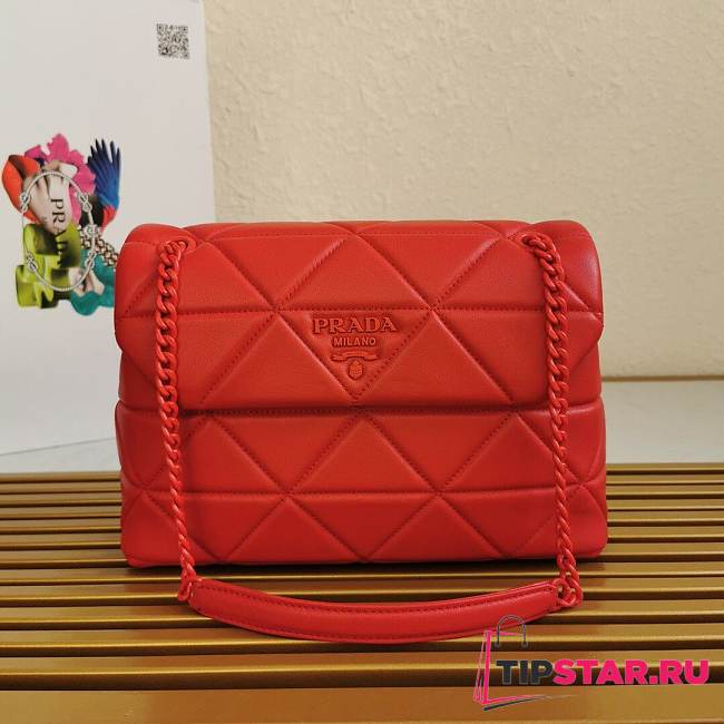 Prada Spectrum Shoulder Red Bag 1BD231 Size 18.5 x 9 x 27 cm - 1