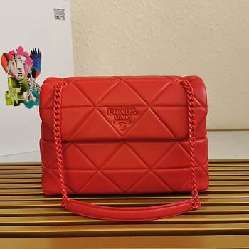 Prada Spectrum Shoulder Red Bag 1BD231 Size 18.5 x 9 x 27 cm